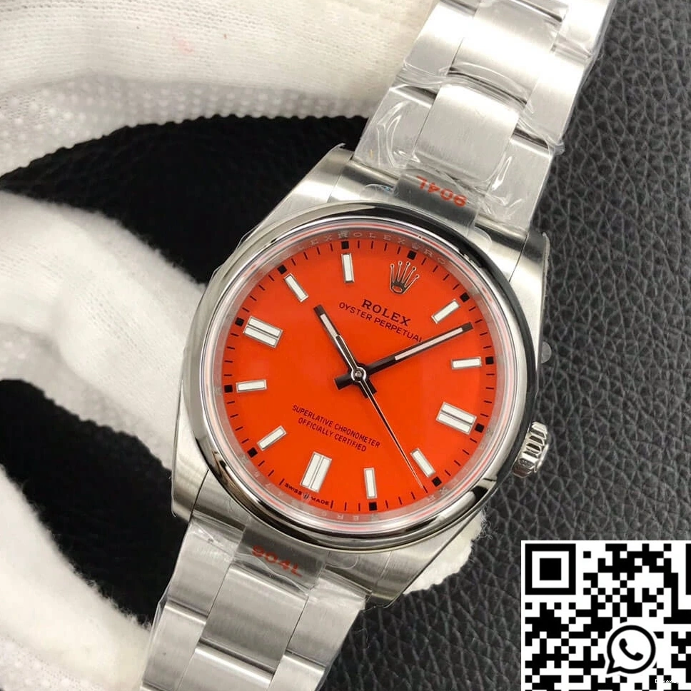 Oyster 36MM Coral Perpetual Rolex M126000-0007 Red Factory Dial EW 0220